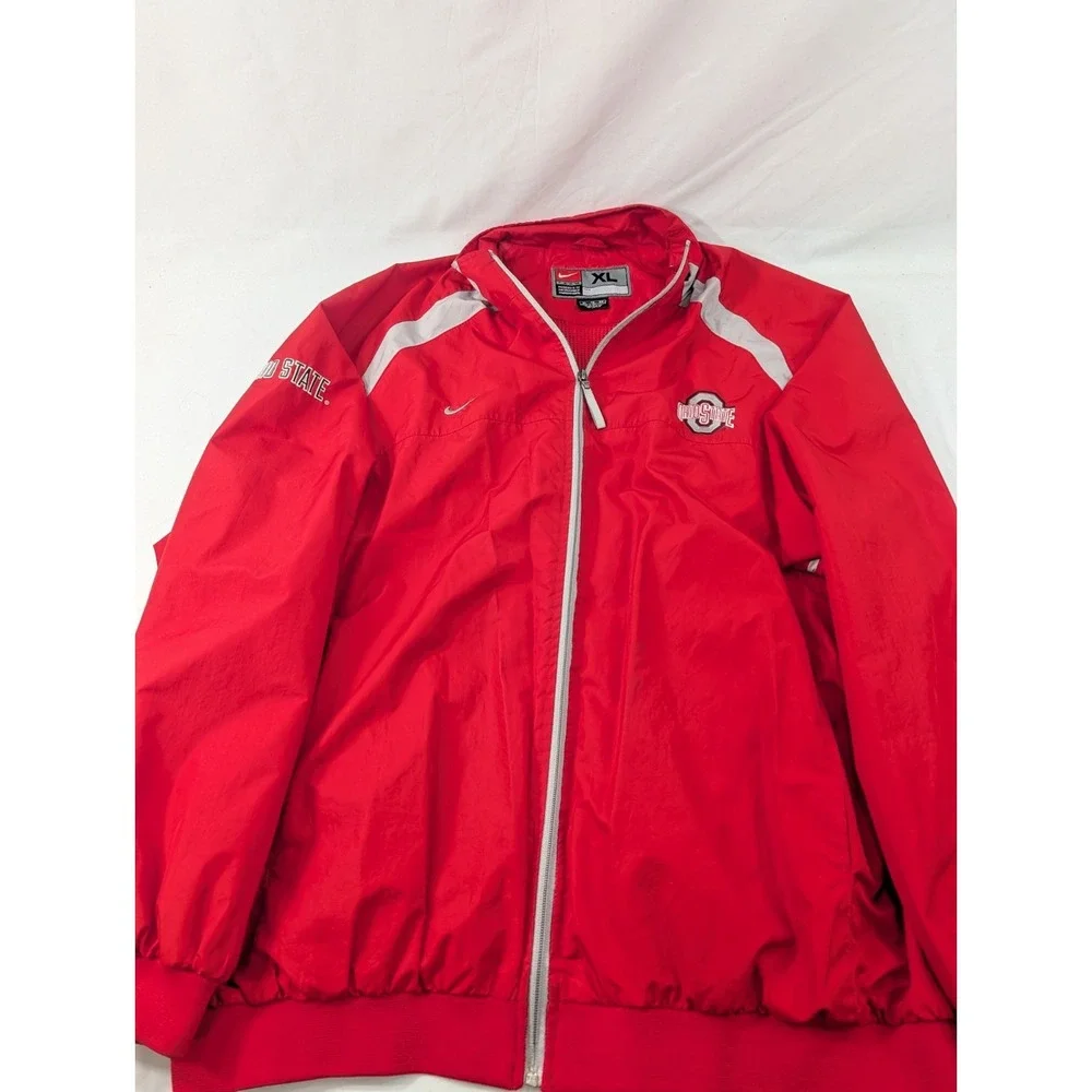 Vintage 90s Ohio State Nike Team Windbreaker Jacket Vented XL Football College